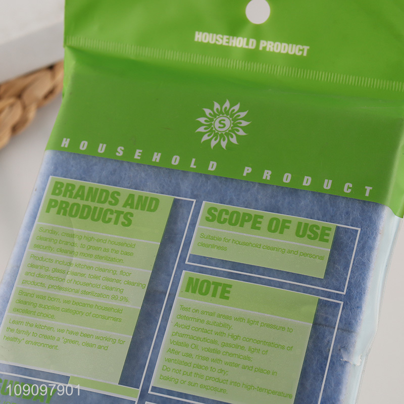 Online Wholesale 2 Pack Kitchen Sponges Natural Wood Pulp Cotton Sponge Scouring Pads