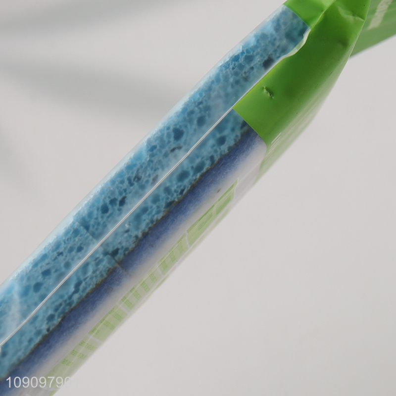 Online Wholesale 2 Pack Kitchen Sponges Natural Wood Pulp Cotton Sponge Scouring Pads