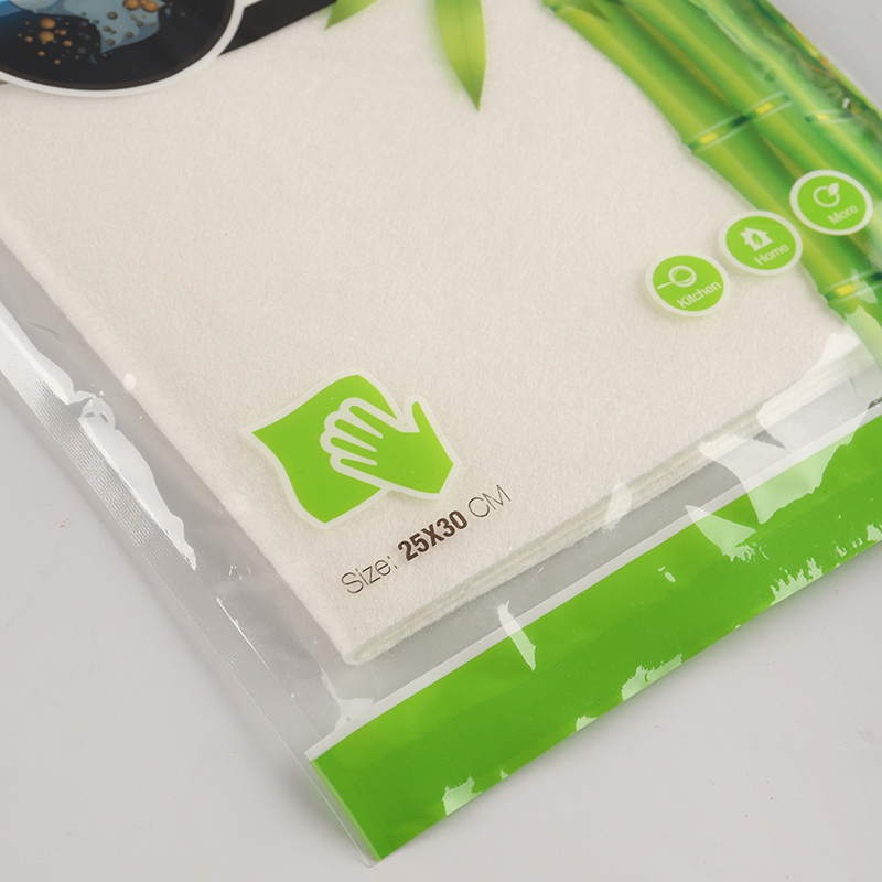 China Imports 3PCS Bamboo Fiber Cleaning Cloths Super Absorbent Cleaning Towels