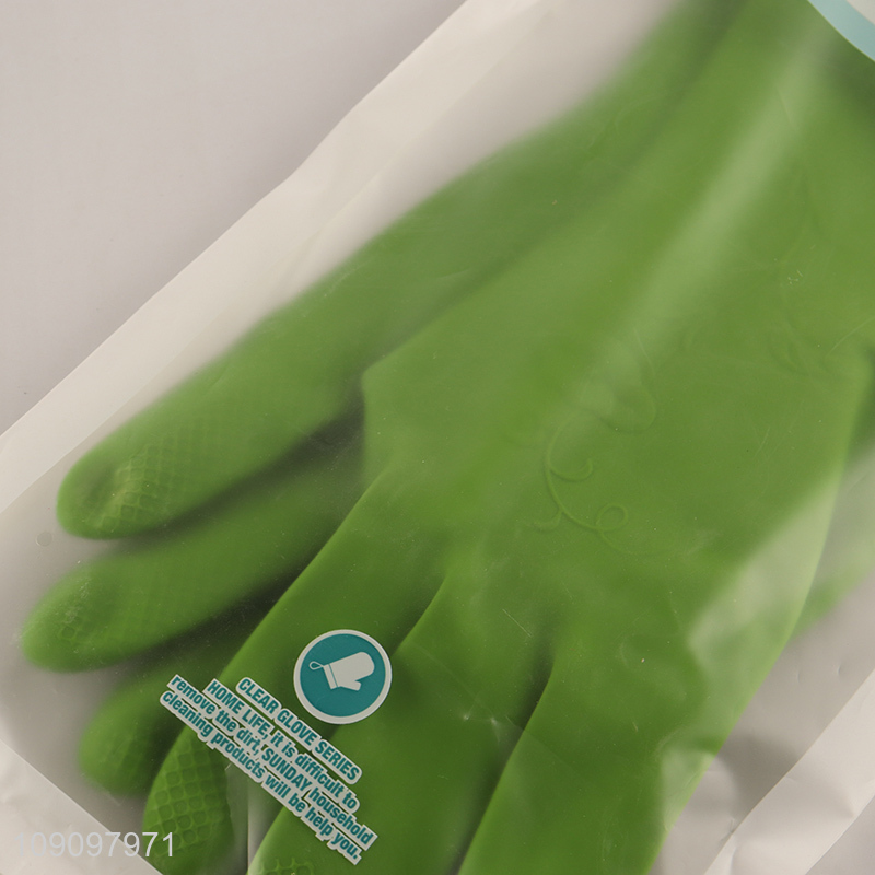China Imports Waterproof PVC Household Gloves Reusable Dishwashing Cleaning Gloves