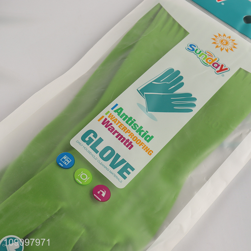 China Imports Waterproof PVC Household Gloves Reusable Dishwashing Cleaning Gloves