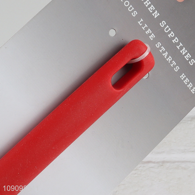 China factory red silicone kitchen utensil basting spoon