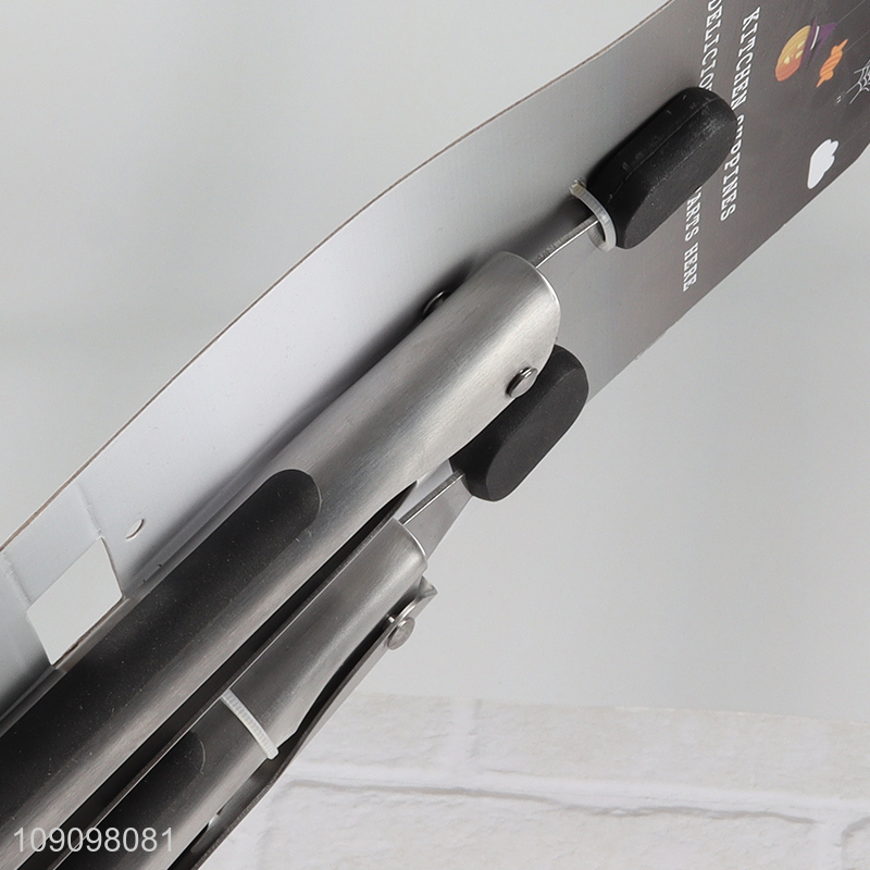 Good quality 2pcs stainless steel food tongs food clips set