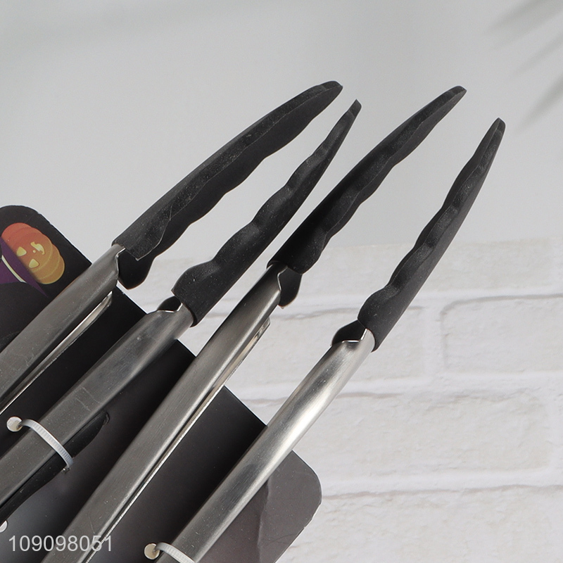 Top products 2pcs stainless steel kitchen food tongs food clips