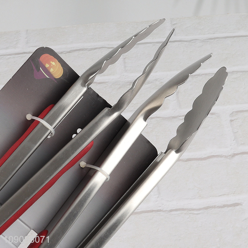 Yiwu market 2pcs stainless steel food tongs food clips for kitchen