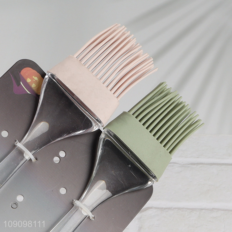 China wholesale 2pcs silicone oil brush barbecue brush