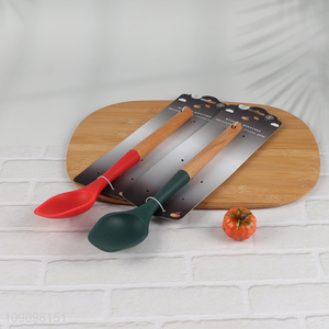 Factory supply multicolor silicone kitchen utensil basting spoon