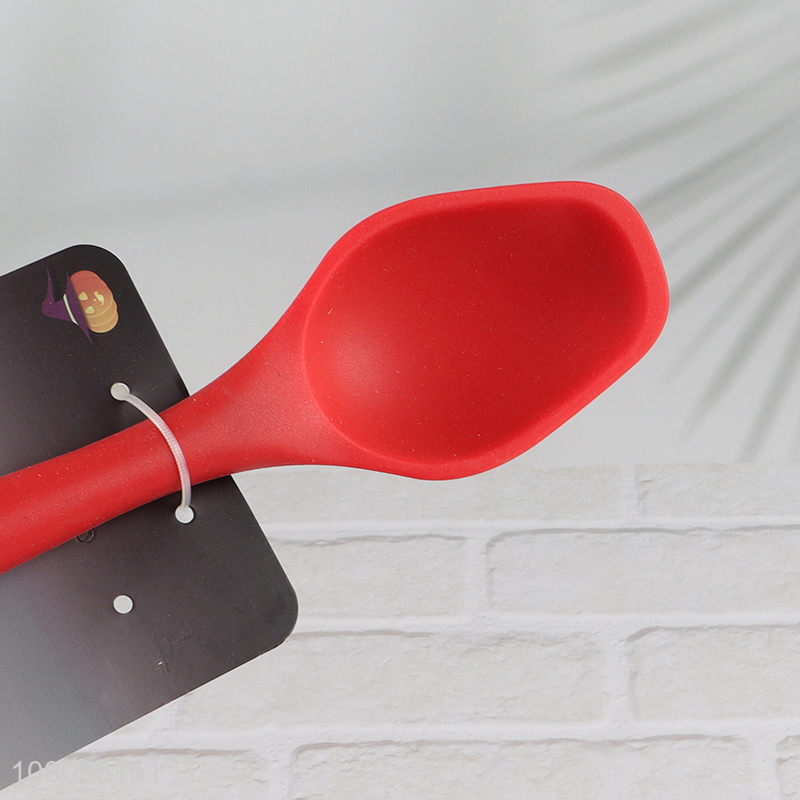 Factory supply multicolor silicone kitchen utensil basting spoon