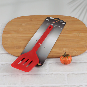 Best selling red silicone kitchen utensil slotted spatula for cooking