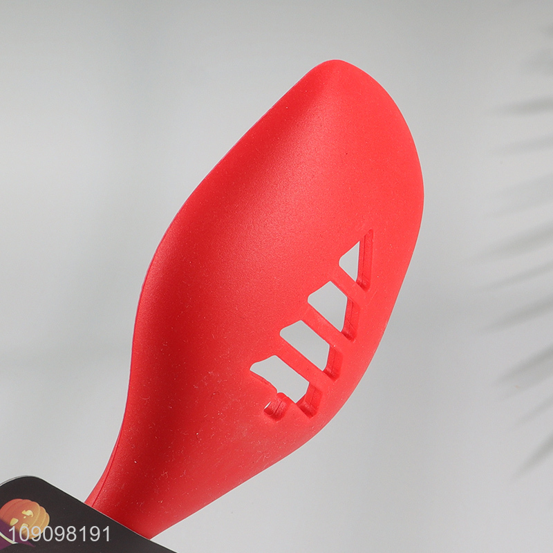 Hot selling kitchen utensil slotted spoon with wooden handle