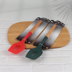 China products multicolor silicone non-stick slotted spatula for cooking