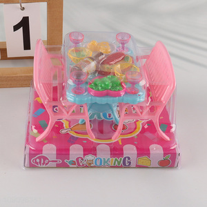 New Arrival 16PCS Kids Pretend Play Kitchen Toys with Furniture & Tableware