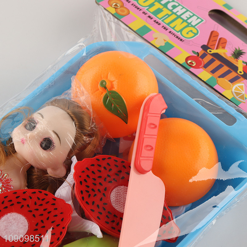 Factory Supply 13PCS Pretend Play Kitchen Toy Cutting Play Food Toy for Kids