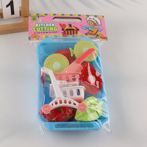 Hot Selling 11PCS Pretend Play Kitchen Accessories Cutting Food Toy for Kids