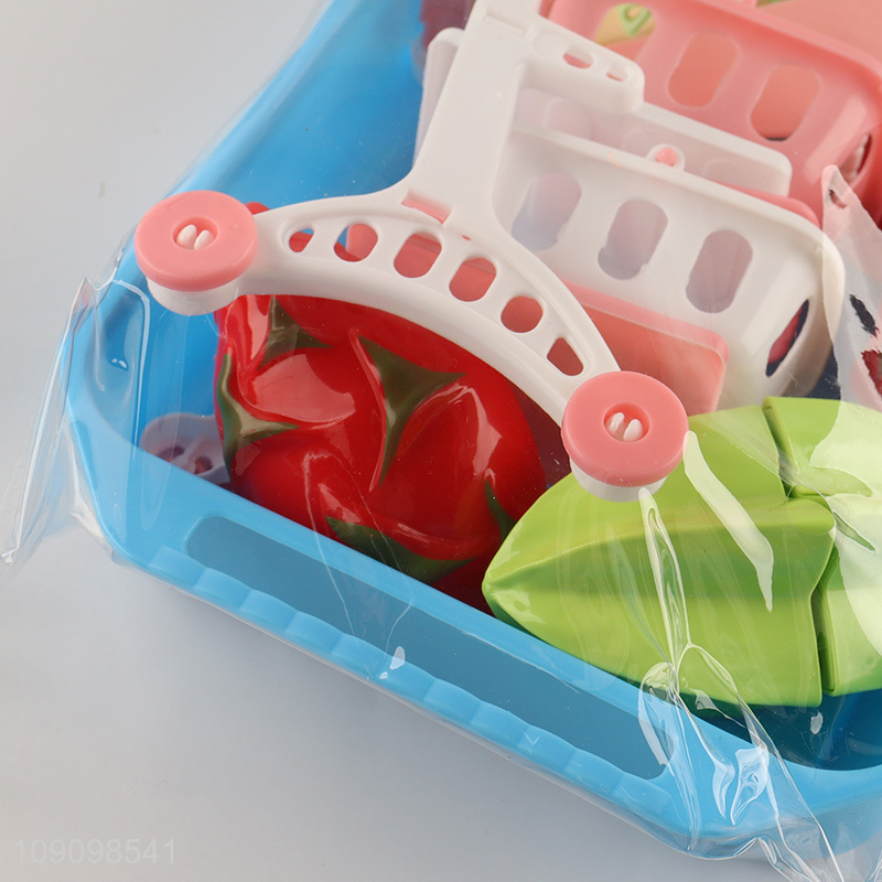 Hot Selling 11PCS Pretend Play Kitchen Accessories Cutting Food Toy for Kids