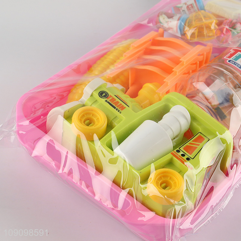 Good Quality 23PCS Pretend Play Food Set Kitchen Cooking Playset for Kids