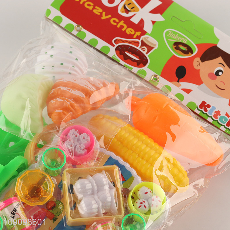 China Imports 28PCS Kids Pretend Play Kitchen Toys with Furniture & Tableware