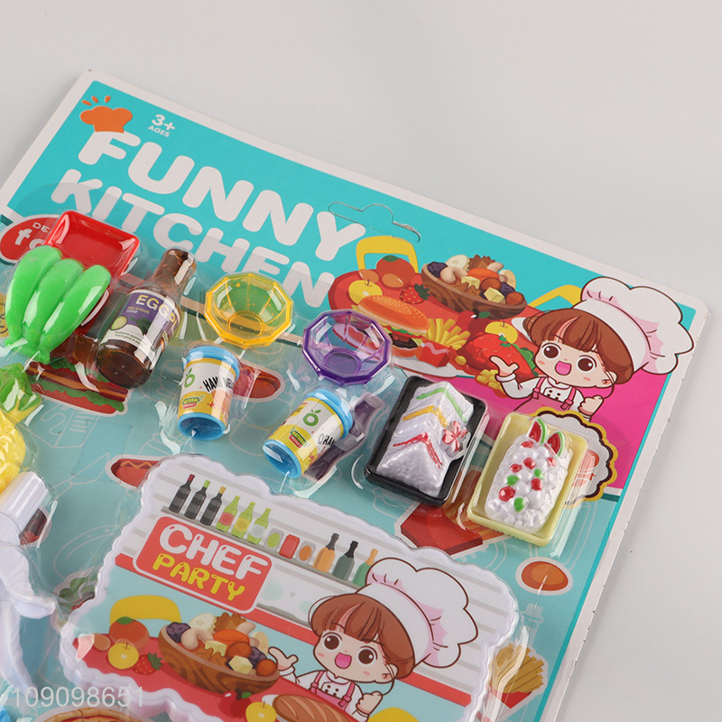 Factory Price 18PCS Pretend Kitchen Playset Plastic Cooking Toy for Kids Age 3+