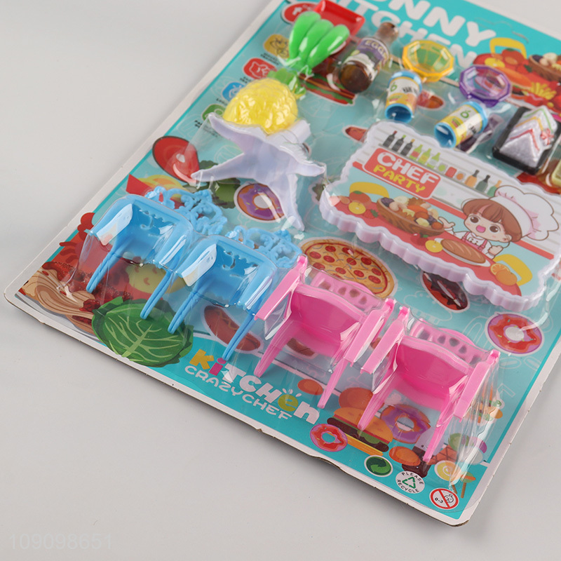 Factory Price 18PCS Pretend Kitchen Playset Plastic Cooking Toy for Kids Age 3+