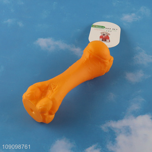 New Product Squeaky Dog Toy Indestructible Bone Shaped Dog Chew Toy