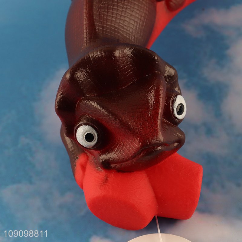 New Arrival Squeaky Dog Toy Chameleon Shaped Dog Teething Toy