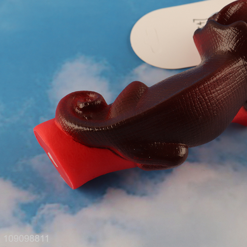 New Arrival Squeaky Dog Toy Chameleon Shaped Dog Teething Toy