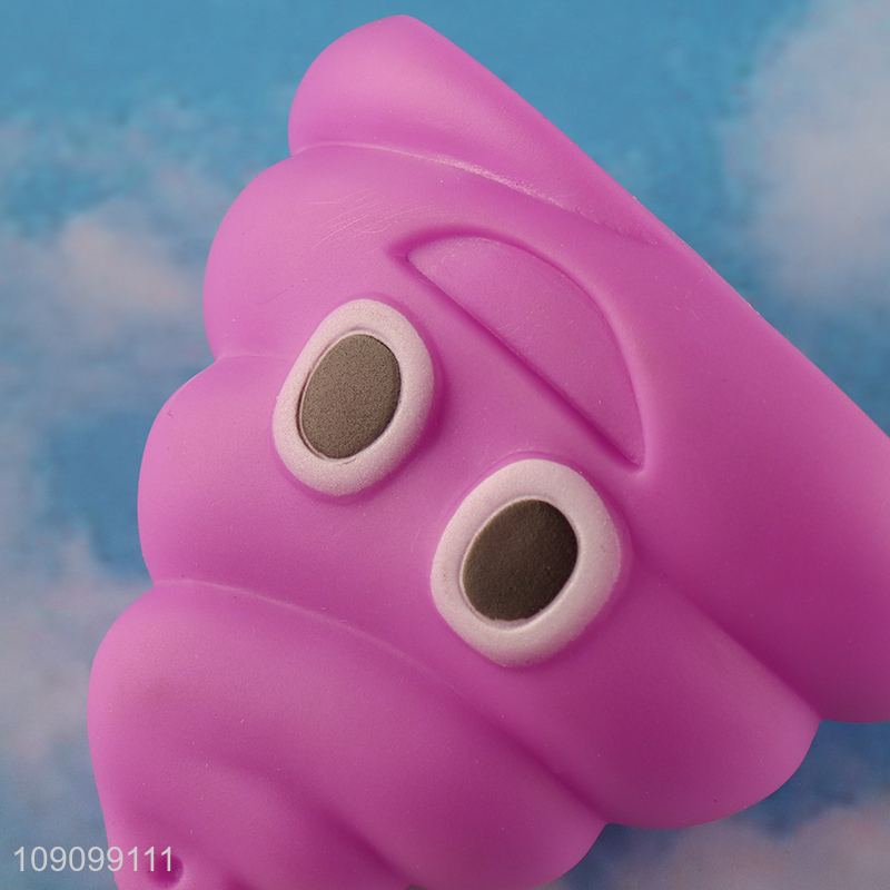 Factory Wholesale Dog Squeaky Toy Poop Shaped Dog Chew Teething Toy