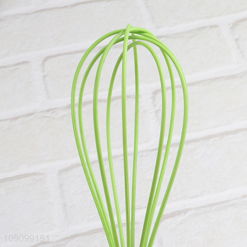 Hot selling silicone handheld egg whisk with wooden handle