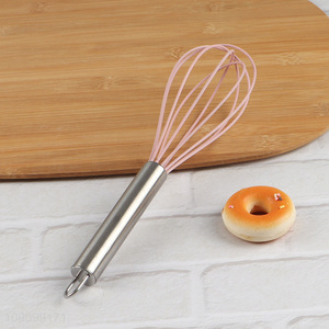 Factory price kitchen gadget egg whisk with stainless steel handle