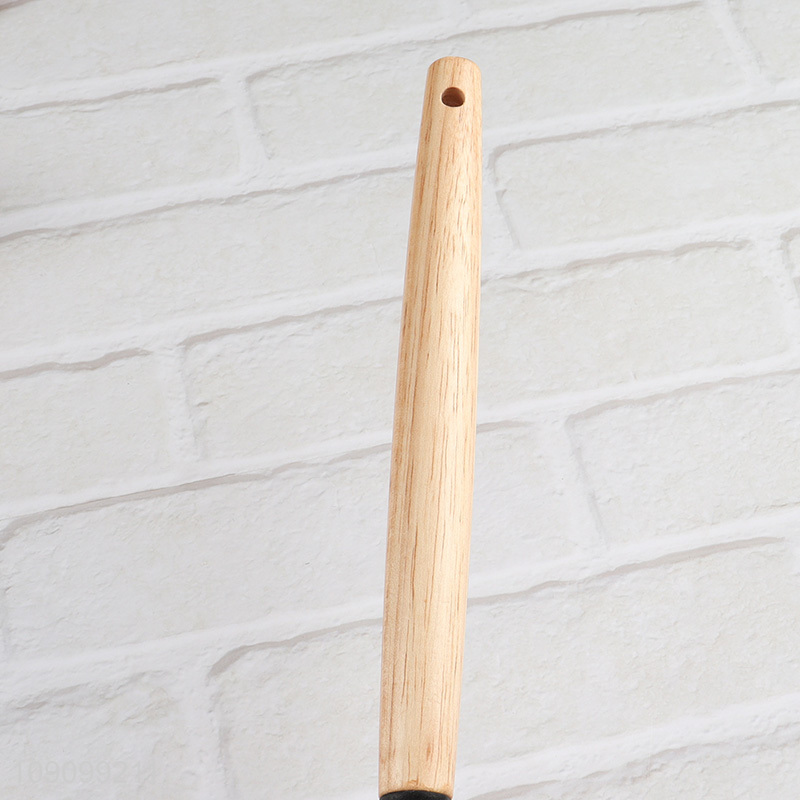 Factory supply household kitchen utensil basting spoon with wooden handle