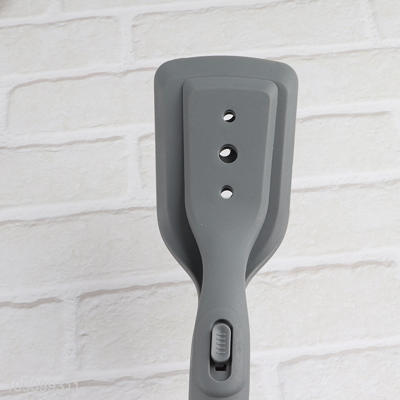 Good quality 2in1 food clip pancake egg turning spatula for sale