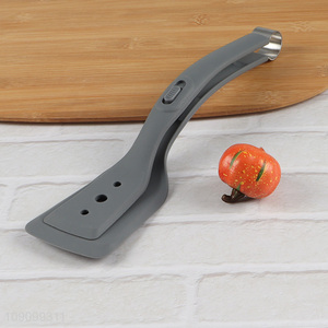 Good quality 2in1 food clip pancake egg turning spatula for sale