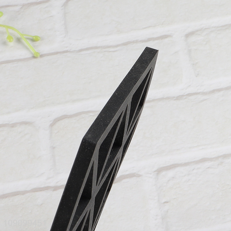 Top sale household black silicone heat-resistant pot pad heat pad