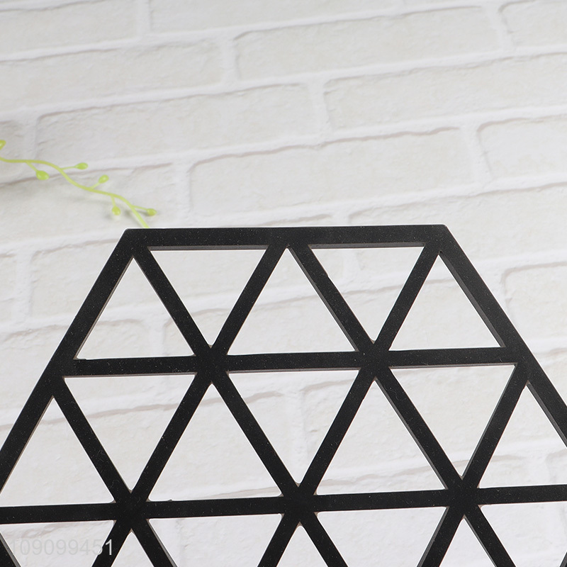 Top sale household black silicone heat-resistant pot pad heat pad