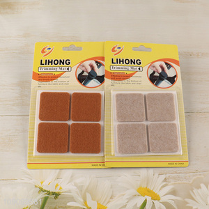 China Imports 4PCS 4X4CM Non-Slip Non-Woven Furniture Pads Floor Protectors
