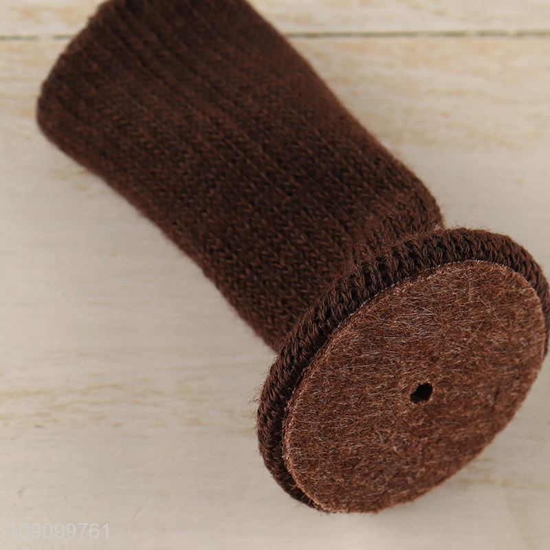 Hot Selling 4PCS Knitted Silicone Table Chair Leg Socks Floor Protectors