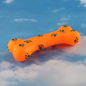 Popular Product Bone Shaped Dog Squeaky Toy Dog Teething Training Toy