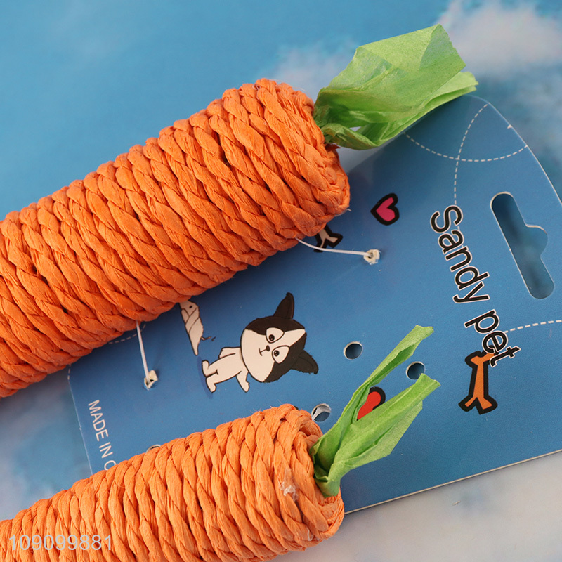 Good Quality 2PCS Carrot Shaped Scratch Resistant Cat Teething Toys