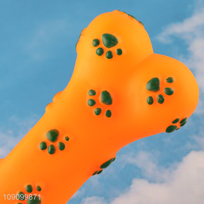 Popular Product Bone Shaped Dog Squeaky Toy Dog Teething Training Toy