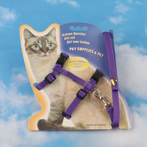 Wholesale Escape Proof Adjustable Cat Harness and Leash Set Pet Supplies