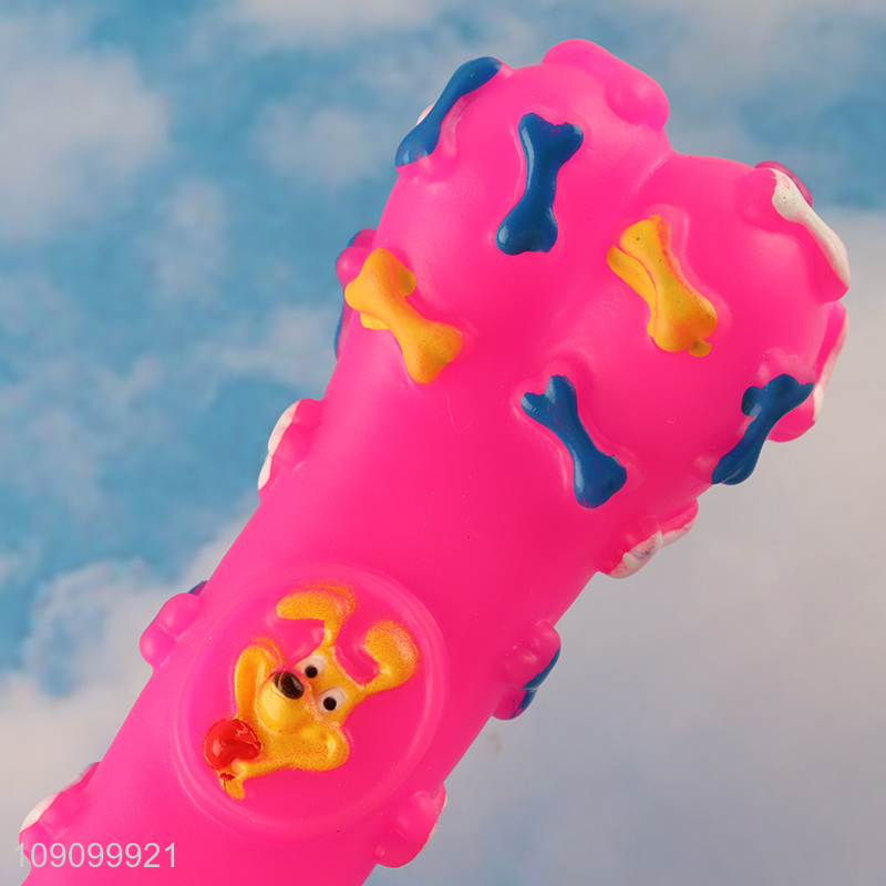 Factory Supply Bone Shaped Dog Chew Teething Toy Dog Squeaky Toy