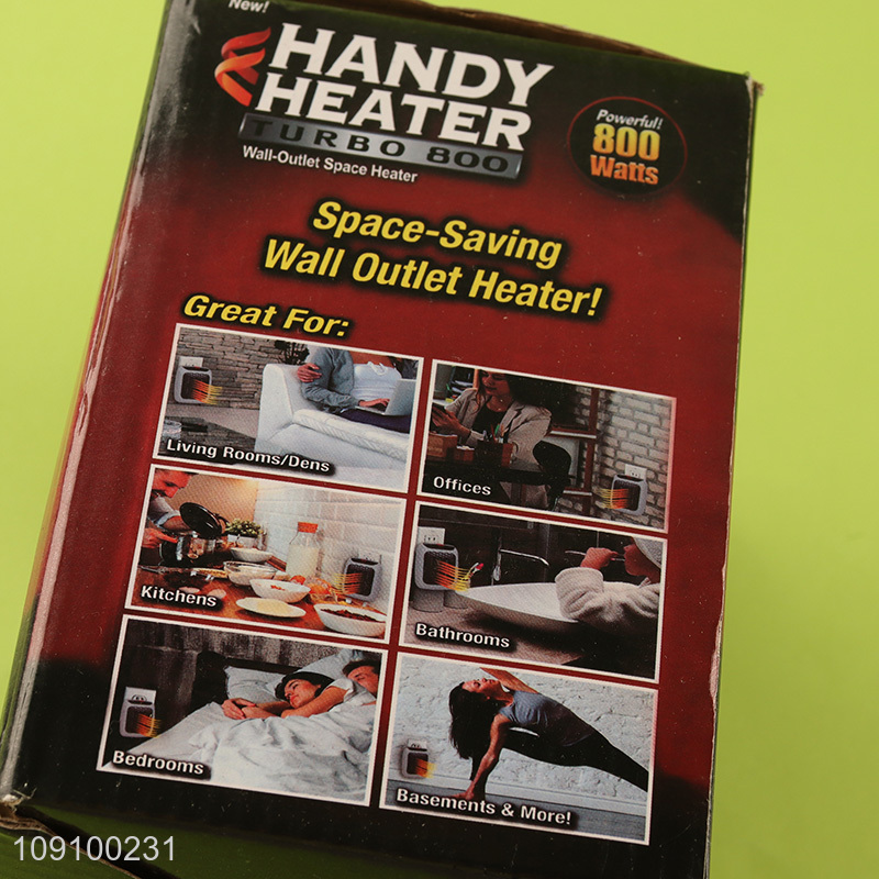Factory Price 800W Handy Heater Turbo Wall Outlet Small Space Heater