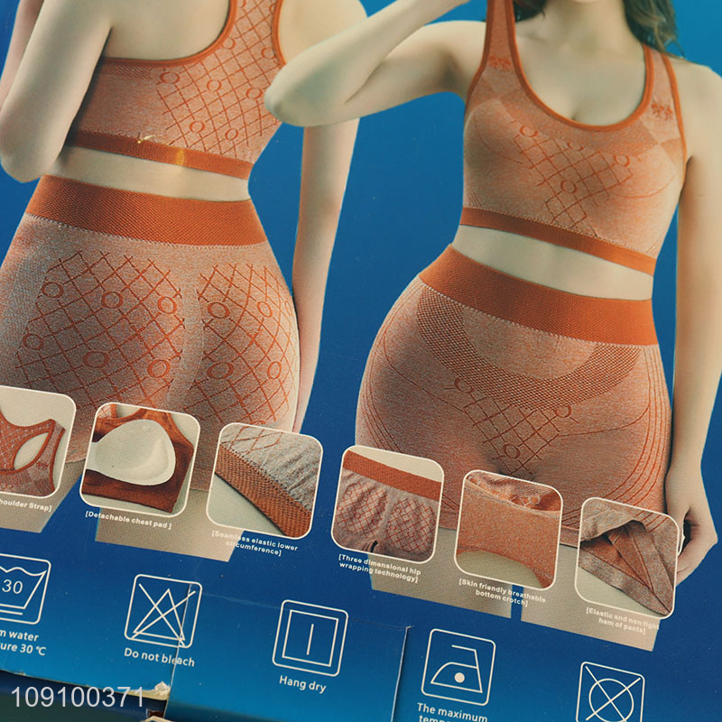 China Imports Women's Sport Bra and Shorts set Seamless Workout Set