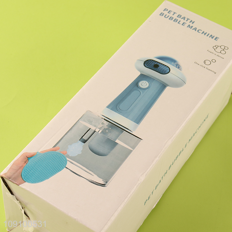 New Arrival Electric Dog Shampoo Dispenser with Silicone Bath Brush