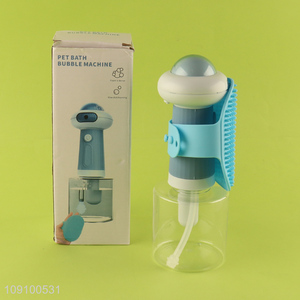 New Arrival Electric Dog Shampoo Dispenser with Silicone Bath Brush
