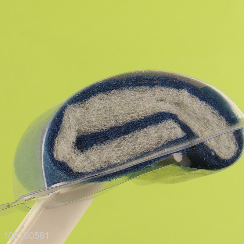 Wholesale Toilet Bowl Brush Under Rim Toilet Brush with Curved Long Handle