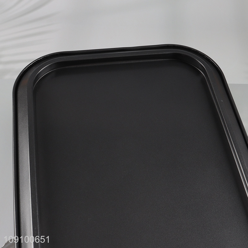 Good quality black non-stick rectangle baking pan with tray