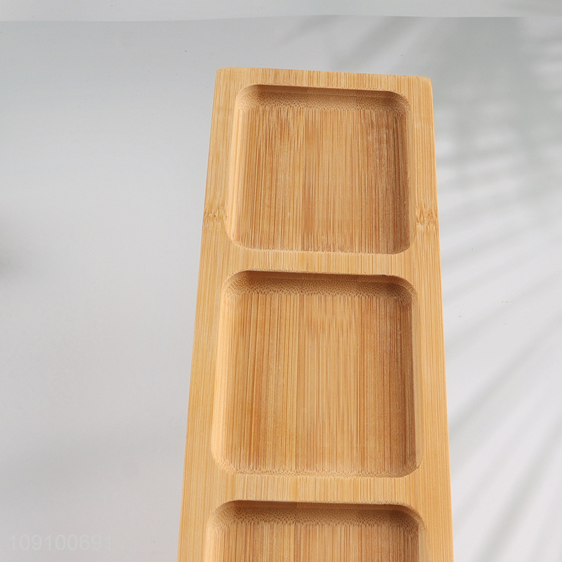 Wholesale Bamboo Fruit Plate Afternoon Tea Snack Plate