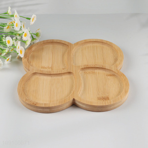 China factory bamboo Four-leaf Clover Dinner Plate Creative Fruit Plate