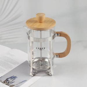 Good Quality Transparent French Press Tea Maker Coffee Maker